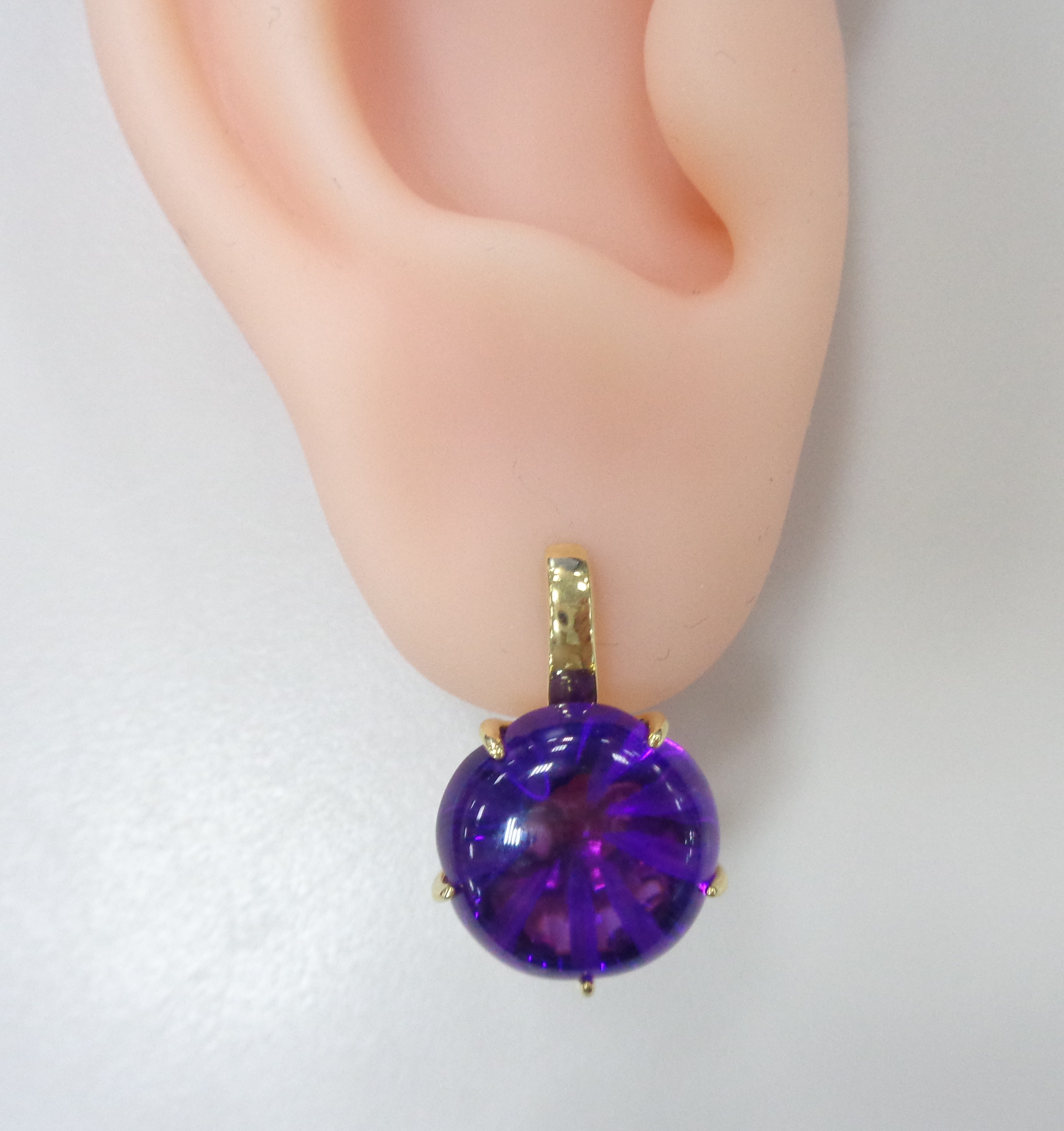 Серебряные серьги с аметистами